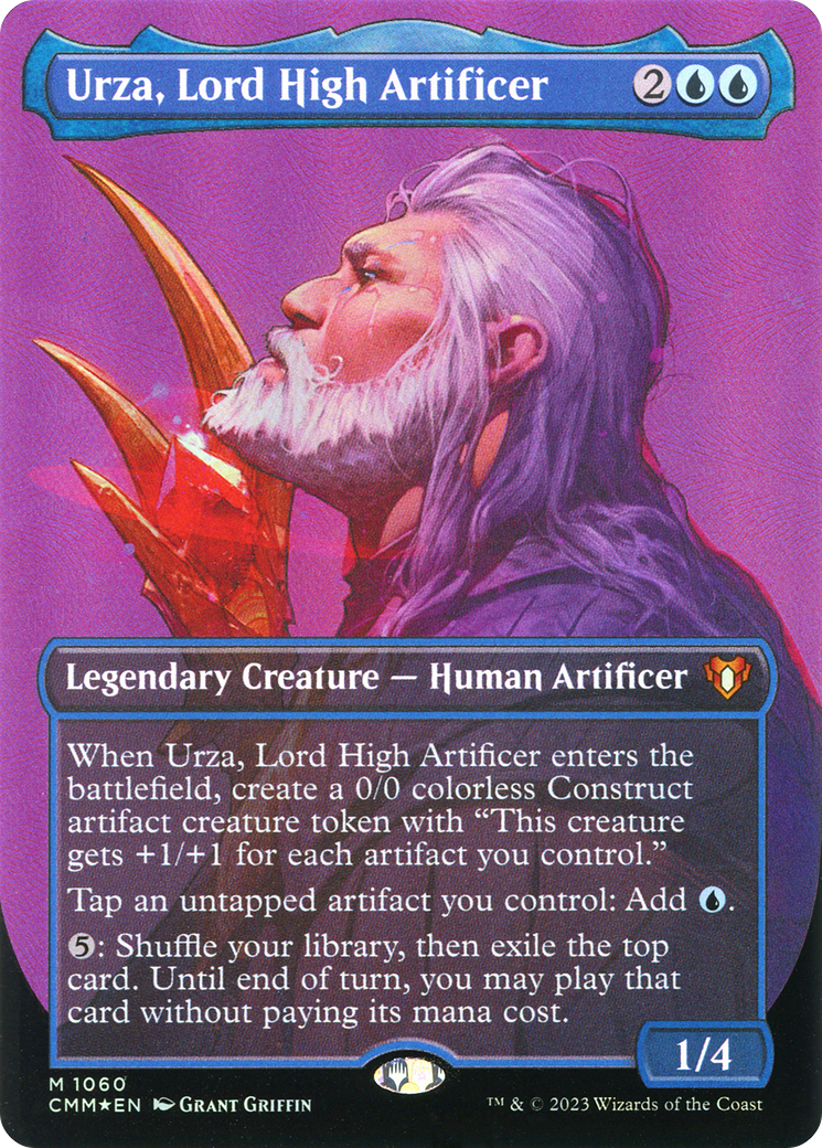 Urza, Lord High Artificer (CMM-1060) [Commander Masters] (Borderless) Foil