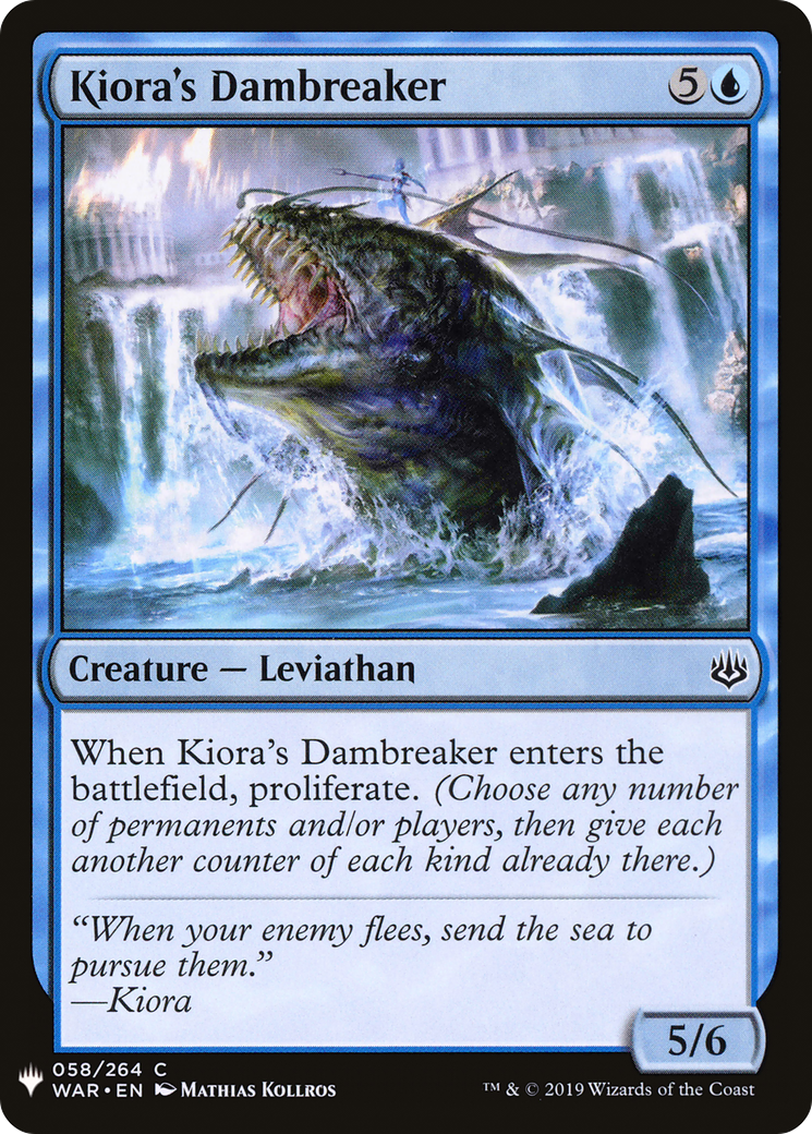 Kiora's Dambreaker (LIST-WAR-58) [The List]