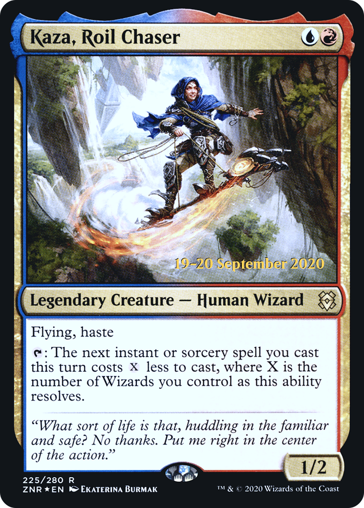 Kaza, Roil Chaser (PRE-225S) [Zendikar Rising Promos] Foil
