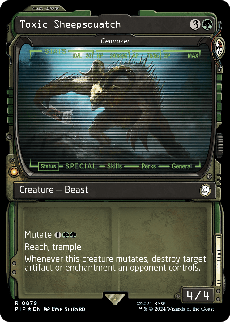 Toxic Sheepsquatch - Gemrazer (Showcase) (Surge Foil) (PIP-879) [Fallout] Foil
