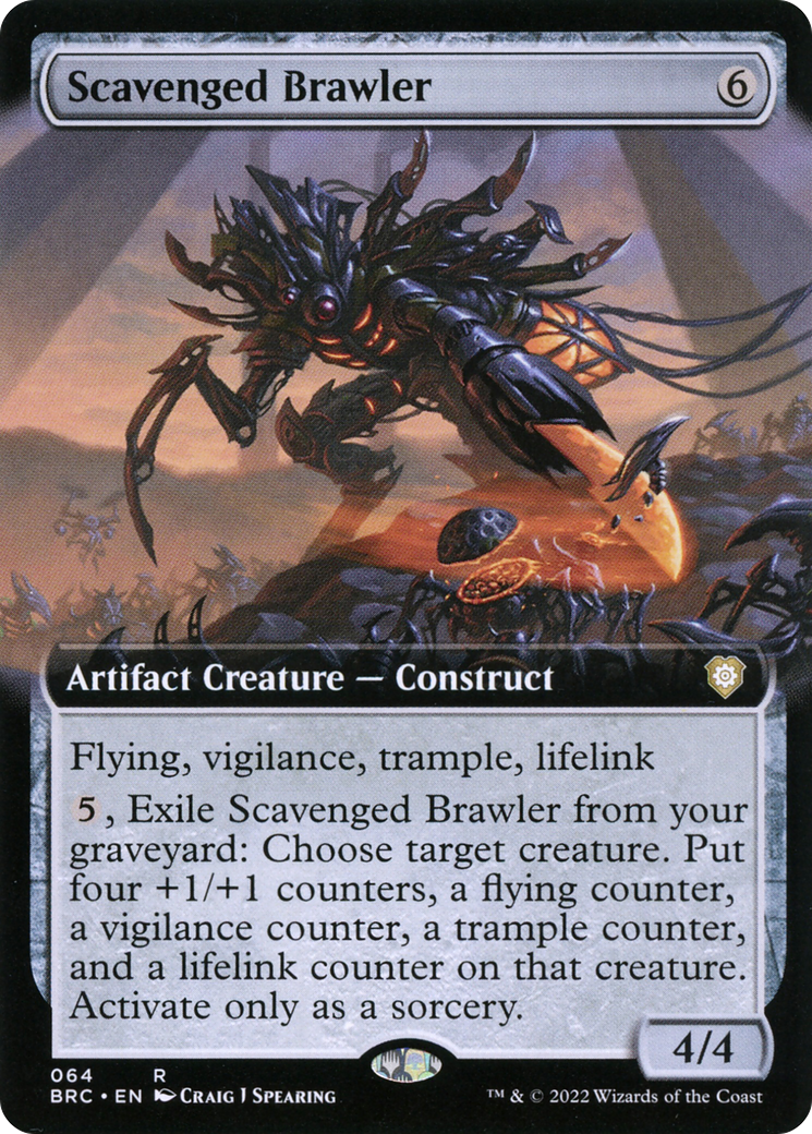 Scavenged Brawler (Extended Art) (BRC-064) [The Brothers' War Commander]
