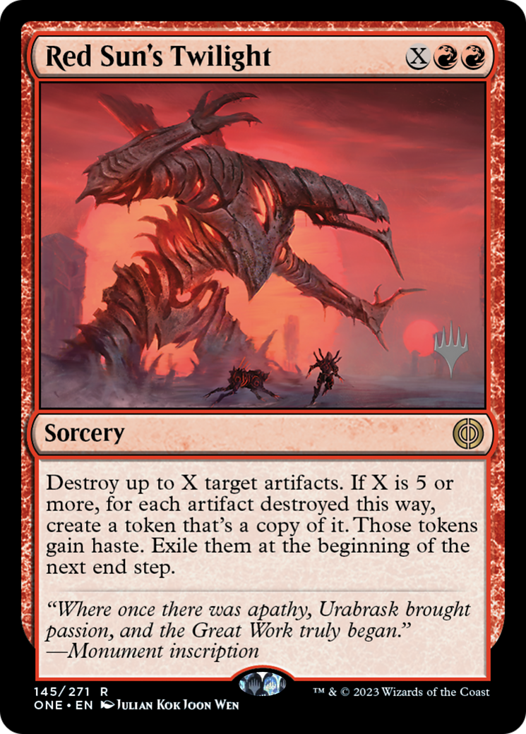 Red Sun's Twilight (PPONE-145P) [Phyrexia: All Will Be One Promos]