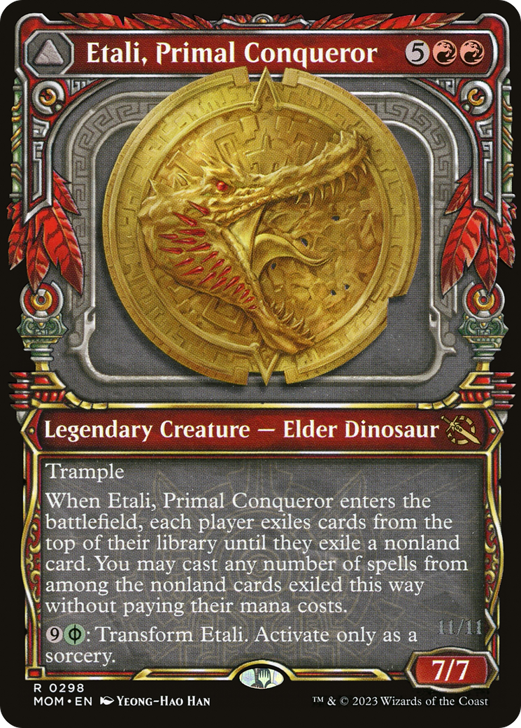 Etali, Primal Conqueror // Etali, Primal Sickness (MOM-298) [March of the Machine]: (Showcase) Foil