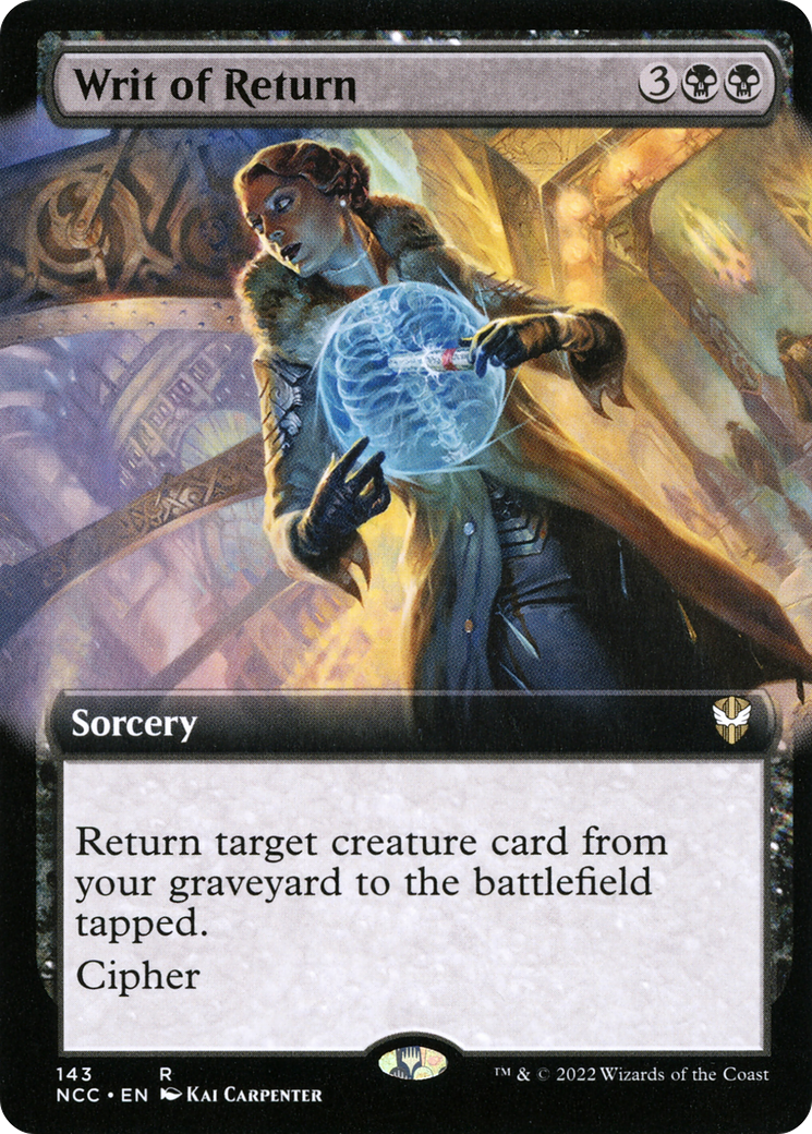 Writ of Return (Extended Art) (NCC-143) [New Capenna Commander]