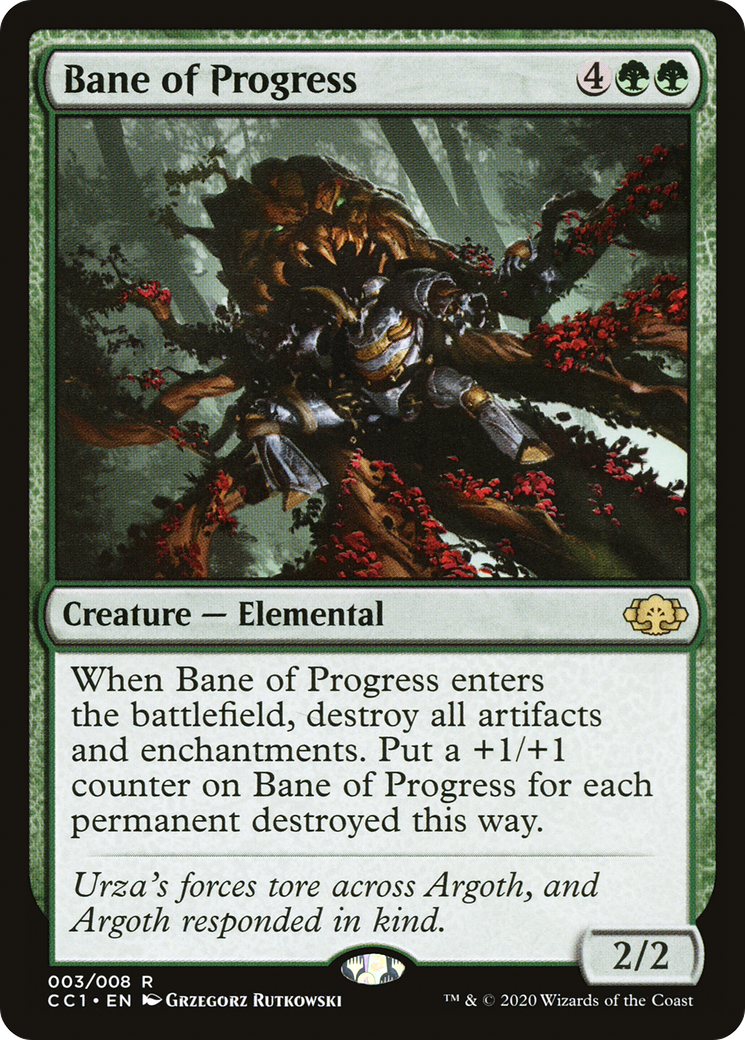 Bane of Progress (CC1-003) [Commander Collection: Green] Foil
