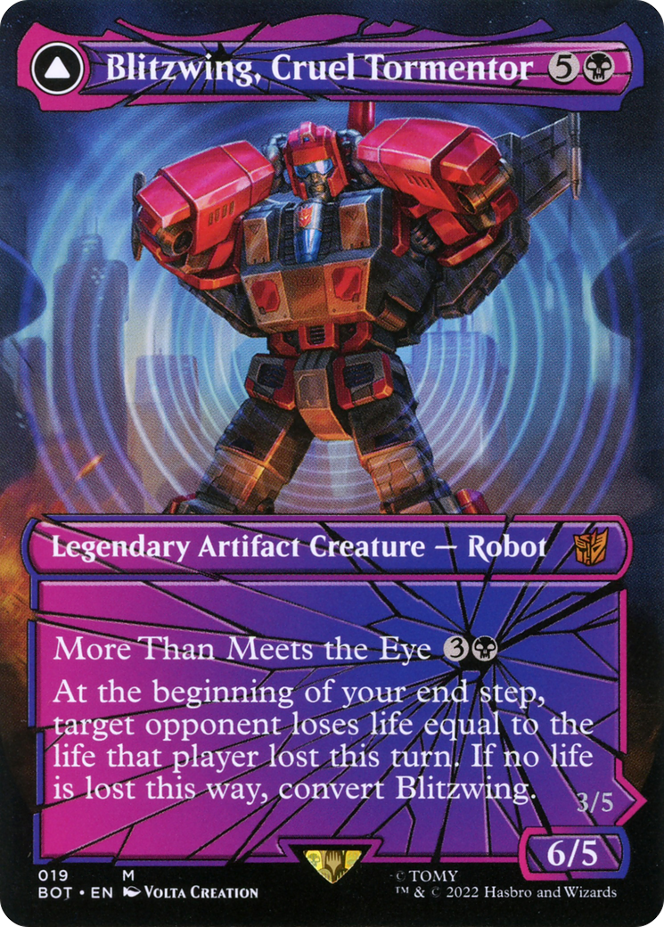 Blitzwing, Cruel Tormentor (Shattered Glass) (BOT-019) (Borderless) [Transformers]