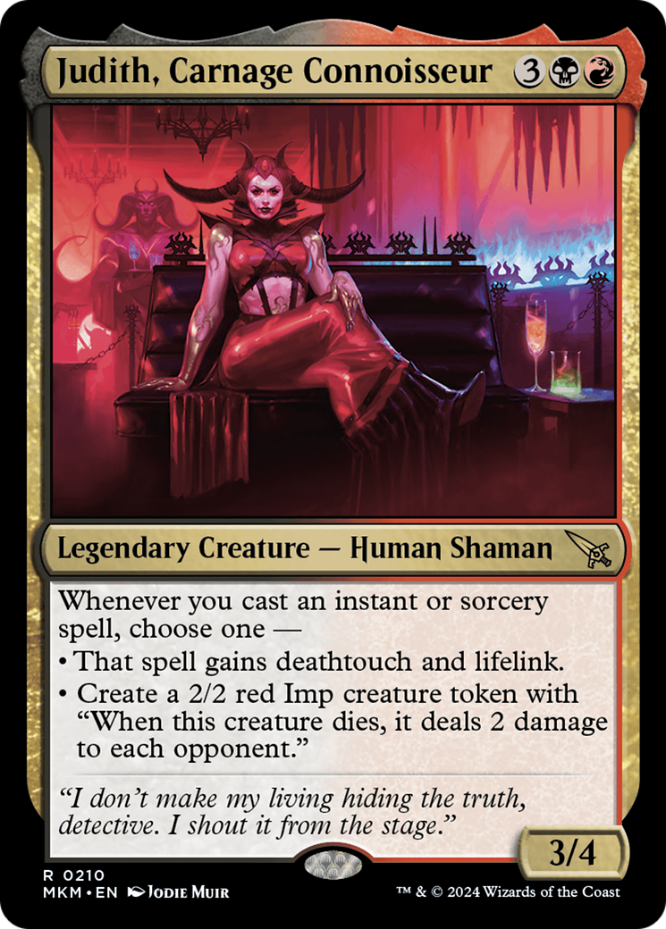 Judith, Carnage Connoisseur (MKM-210) [Murders at Karlov Manor]