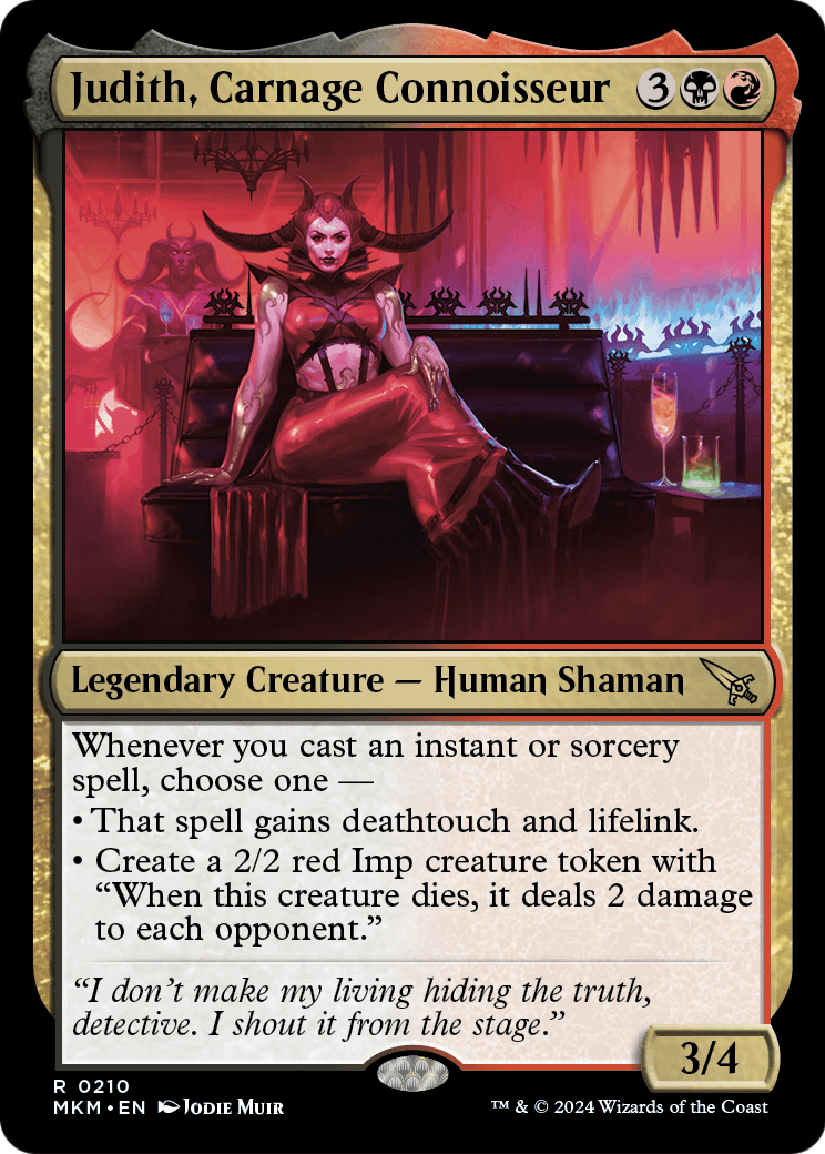 Judith, Carnage Connoisseur (MKM-210) [Murders at Karlov Manor]