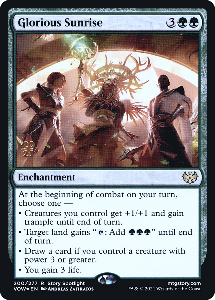 Glorious Sunrise (PRE-200) [Innistrad: Crimson Vow Promos] Foil