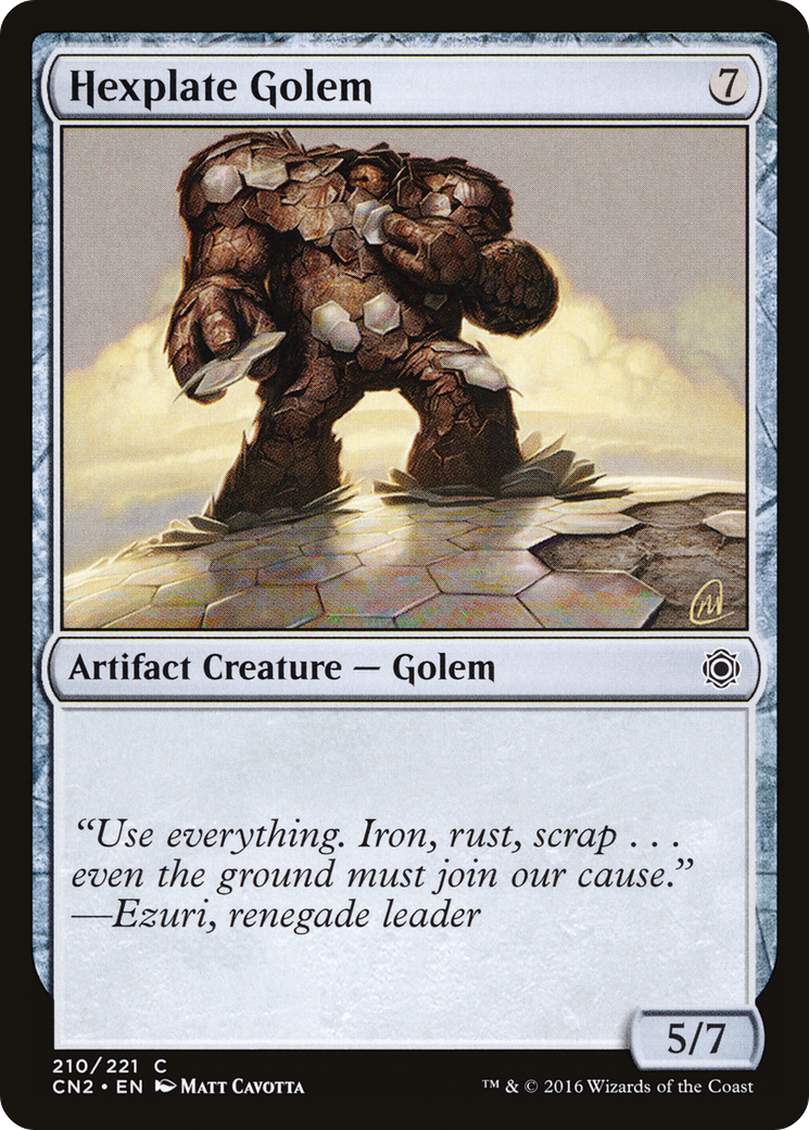 Hexplate Golem (CN2-210) [Conspiracy: Take the Crown]