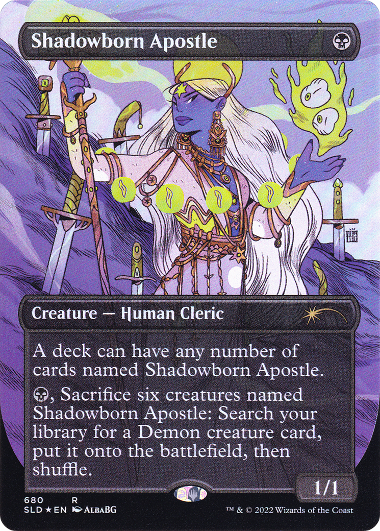 Shadowborn Apostle (SLD-680) [Secret Lair Drop]: (Full Art) (Borderless) Foil