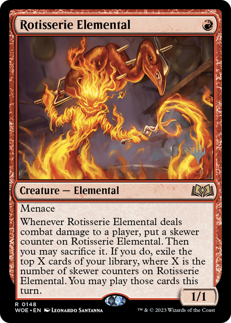 Rotisserie Elemental (PPWOE-148P) [Wilds of Eldraine Promos] Foil