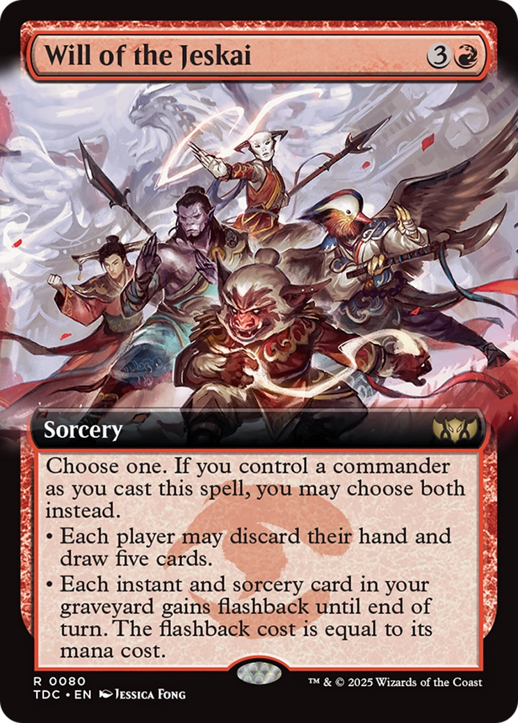 Will of the Jeskai (TDC-080) [Commander: Tarkir: Dragonstorm]: (Extended Art)