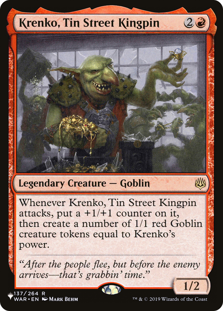 Krenko, Tin Street Kingpin (LIST-WAR-137) [The List]