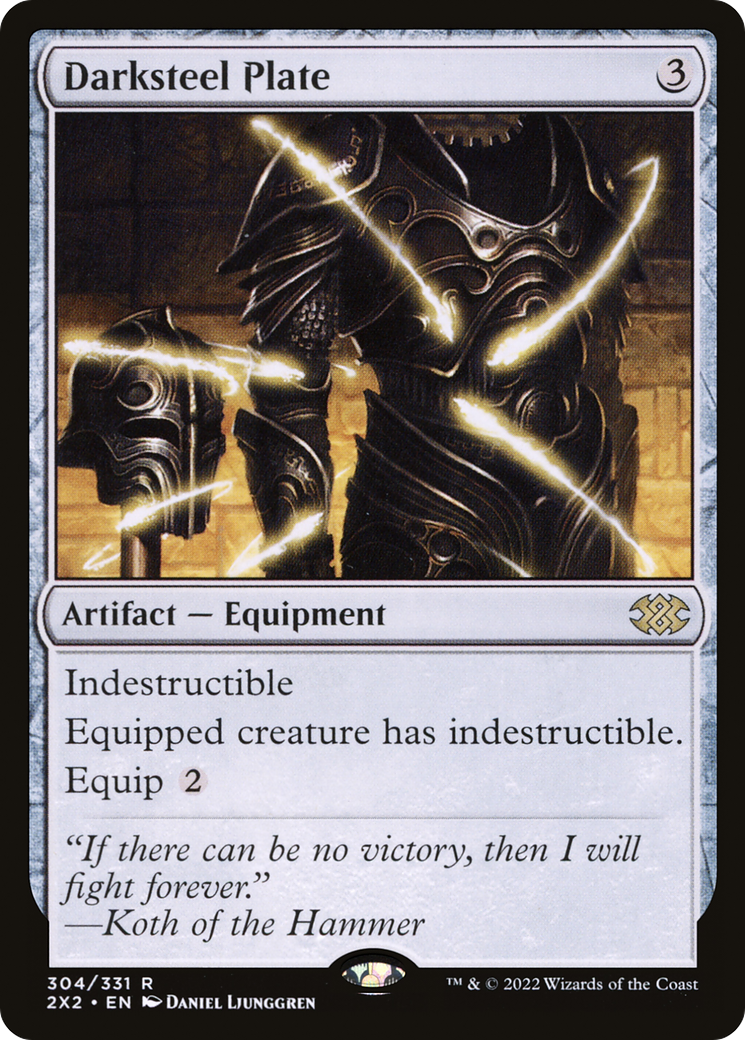 Darksteel Plate (2X2-304) [Double Masters 2022] Foil