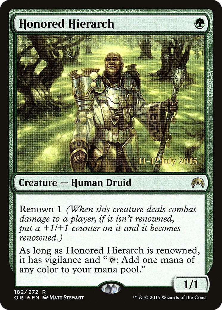 Honored Hierarch (PRE-182S) [Magic Origins Promos] Foil