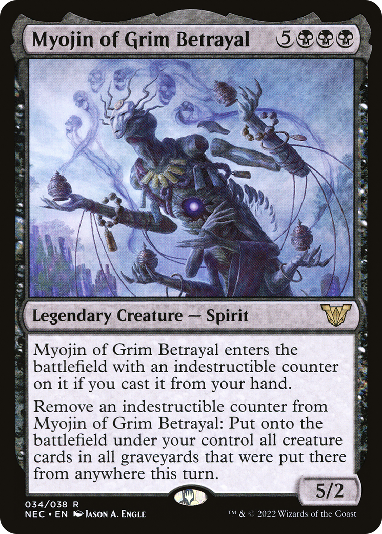 Myojin of Grim Betrayal (NEC-034) [Neon Dynasty Commander]