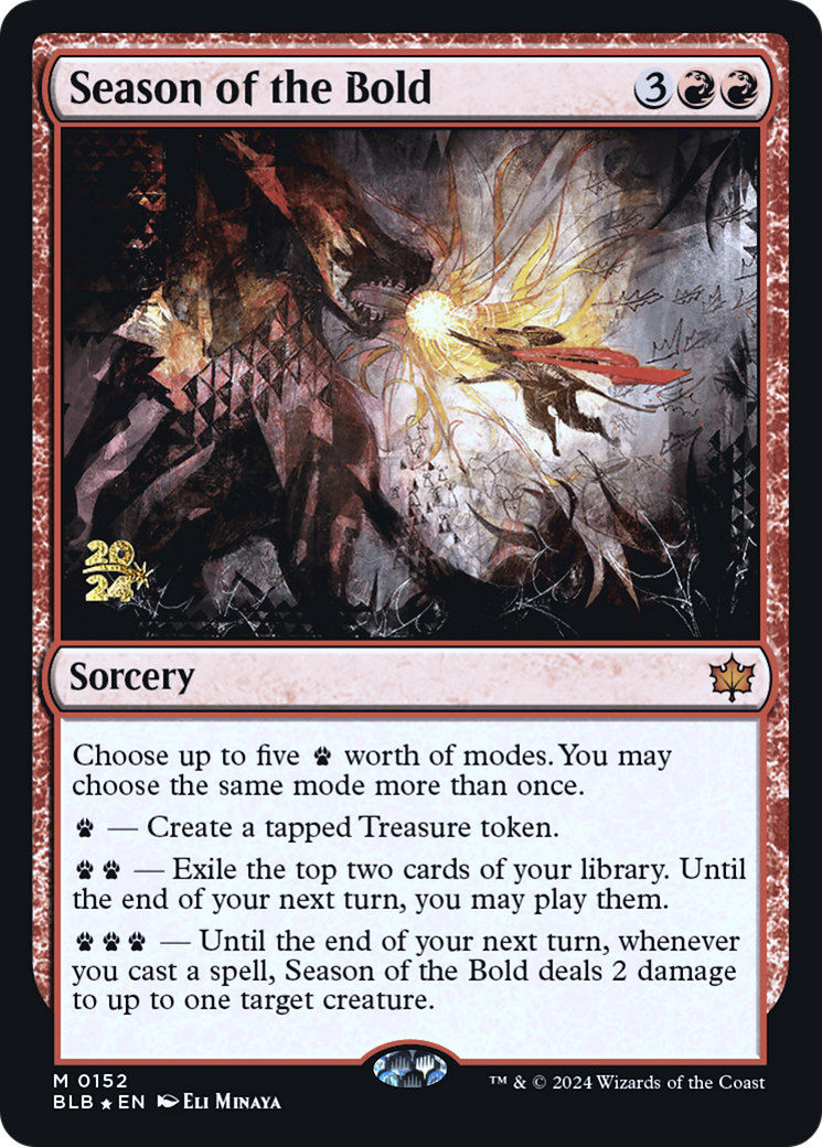 Season of the Bold (PRE-152S) [Bloomburrow Promos] Foil