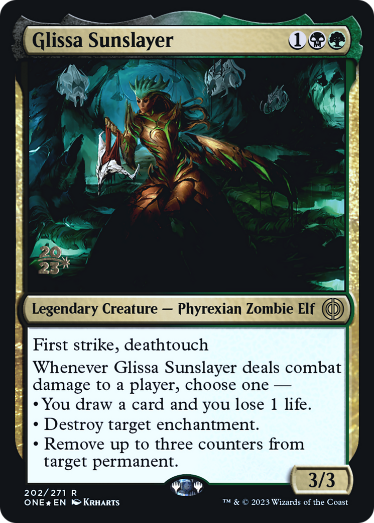 Glissa Sunslayer (PRE-202S) [Phyrexia: All Will Be One Promos] Foil