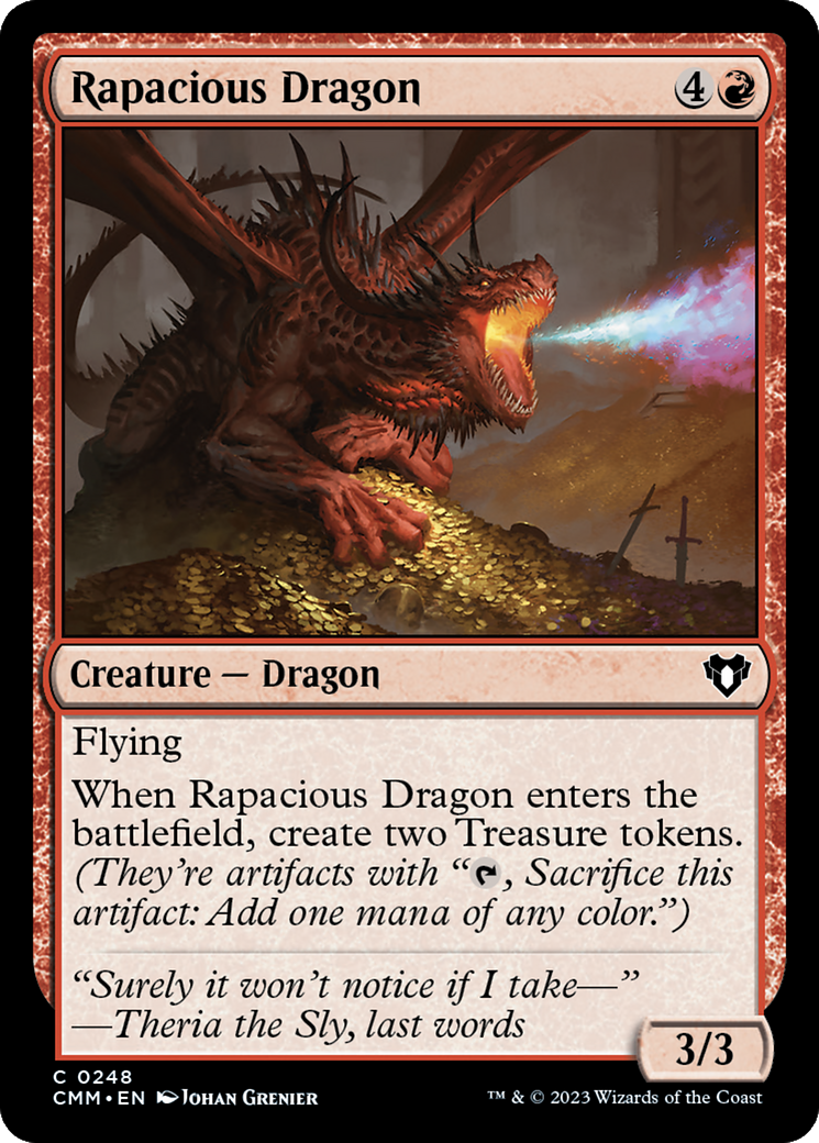 Rapacious Dragon (CMM-248) [Commander Masters] Foil
