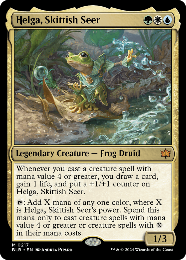 Helga, Skittish Seer (BLB-217) [Bloomburrow]