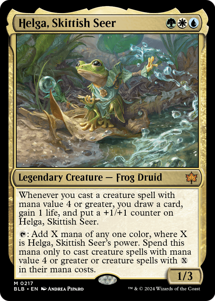 Helga, Skittish Seer (BLB-217) [Bloomburrow]