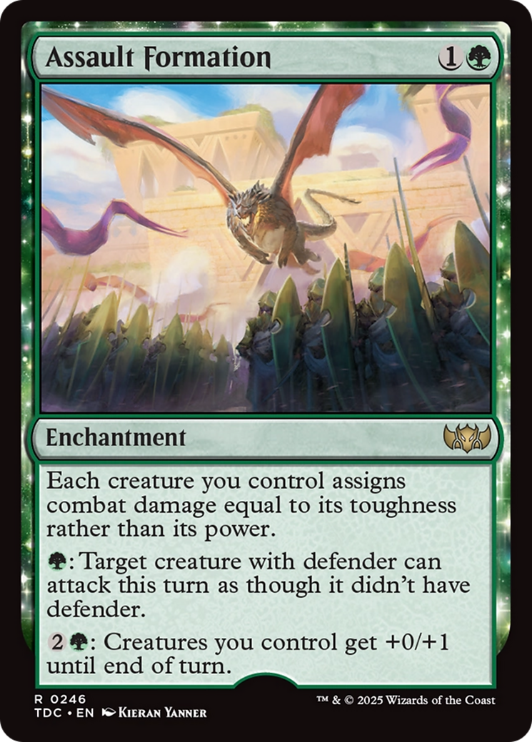 Assault Formation (TDC-246) [Commander: Tarkir: Dragonstorm]: (enchantment)