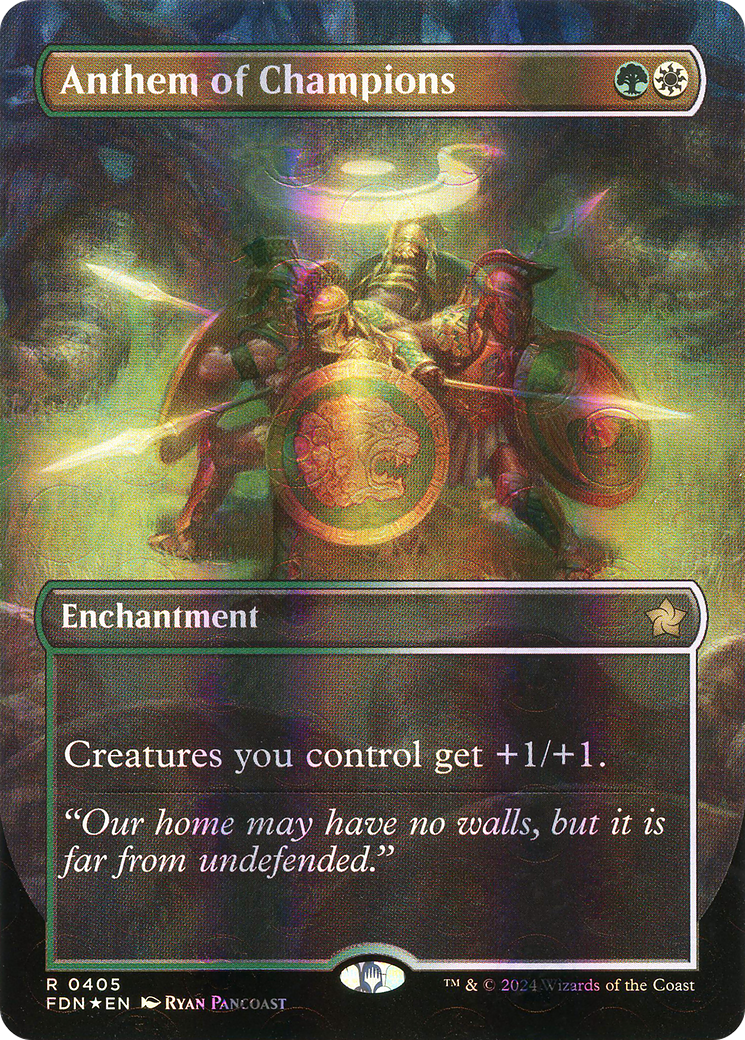 Anthem of Champions (FDN-405) [Foundations] (Borderless) Foil