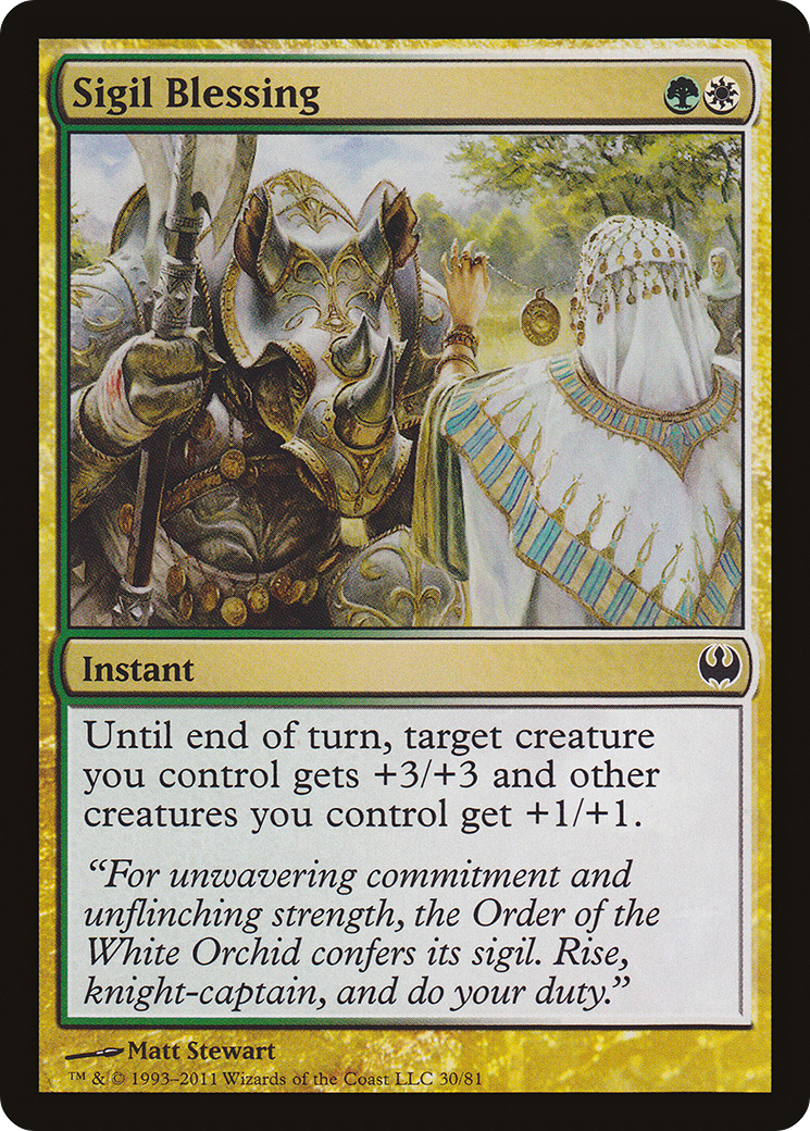 Sigil Blessing (DDG-030) [Duel Decks: Knights vs. Dragons]