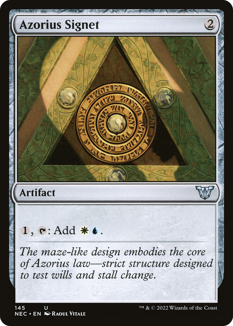 Azorius Signet (NEC-145) [Neon Dynasty Commander]