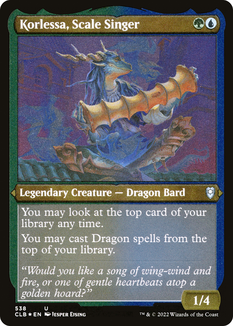 Korlessa, Scale Singer (Foil Etched) (CLB-538) [Commander Legends: Battle for Baldur's Gate] Foil