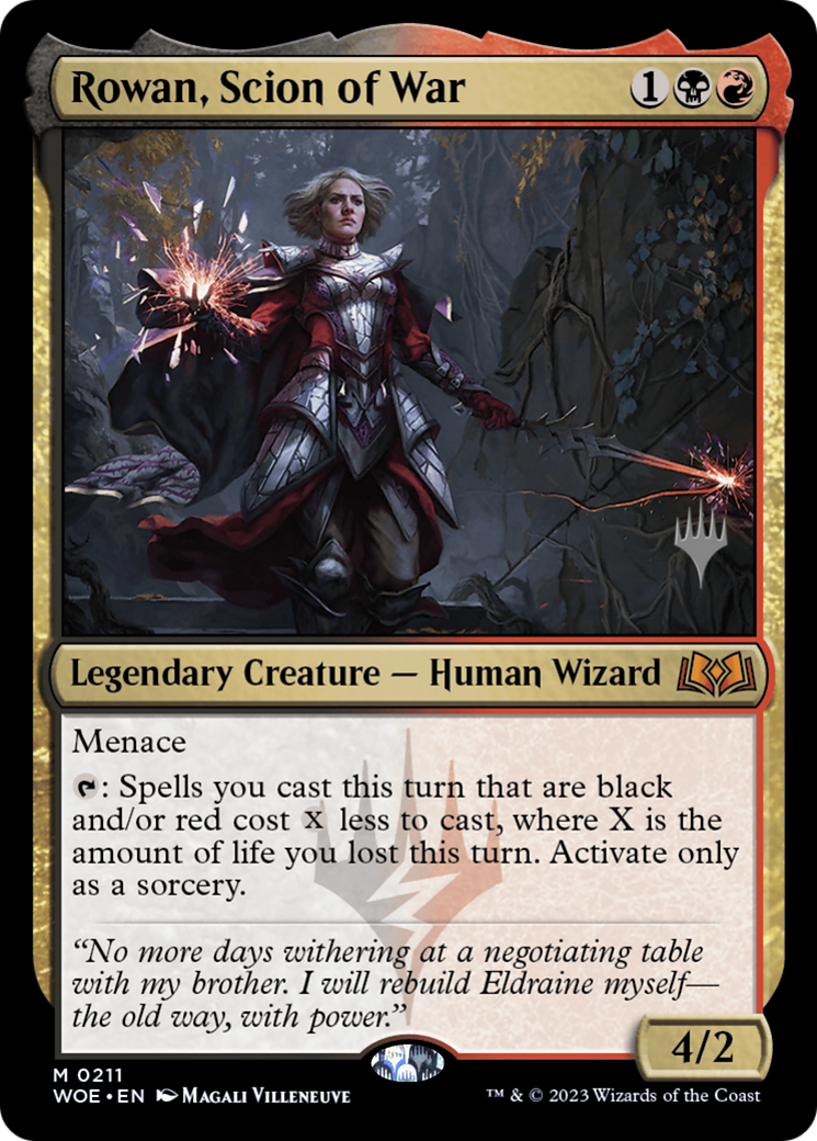 Rowan, Scion of War (PPWOE-211P) [Wilds of Eldraine Promos] Foil