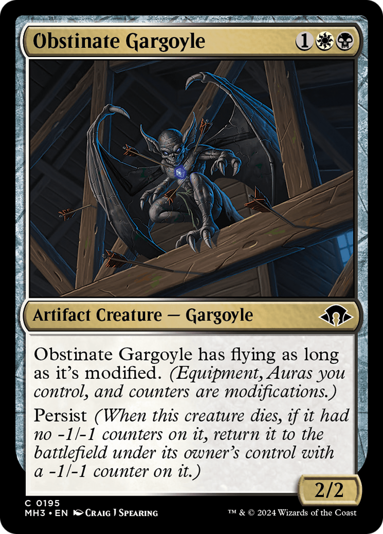 Obstinate Gargoyle (MH3-195) [Modern Horizons 3]