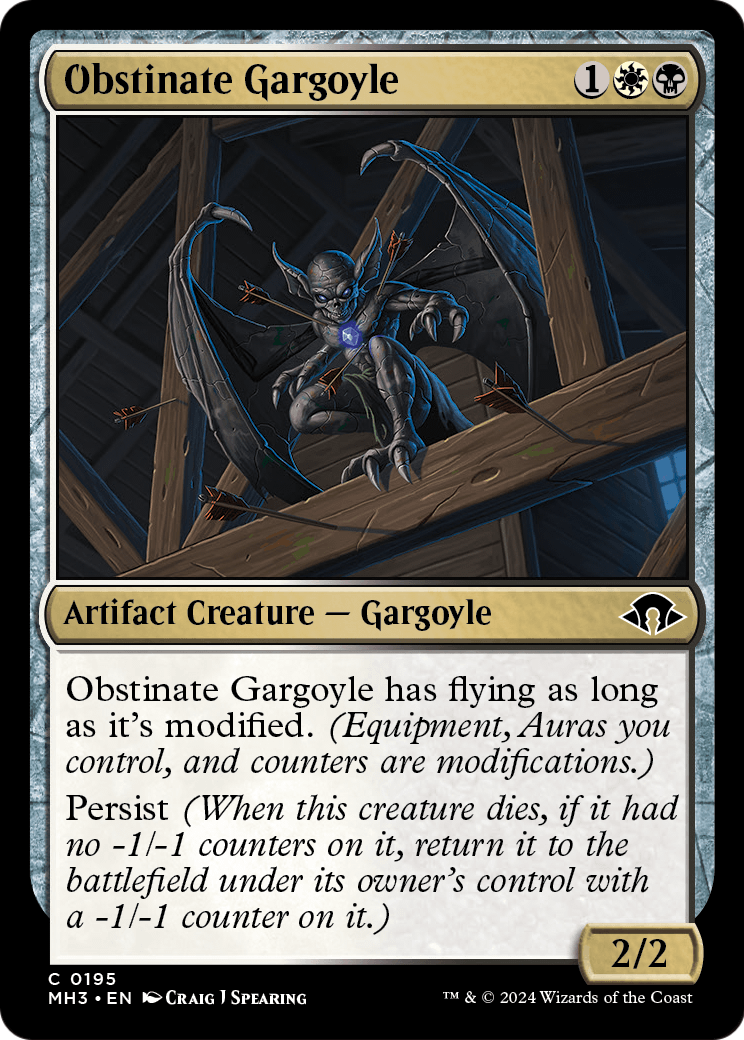 Obstinate Gargoyle (MH3-195) [Modern Horizons 3]