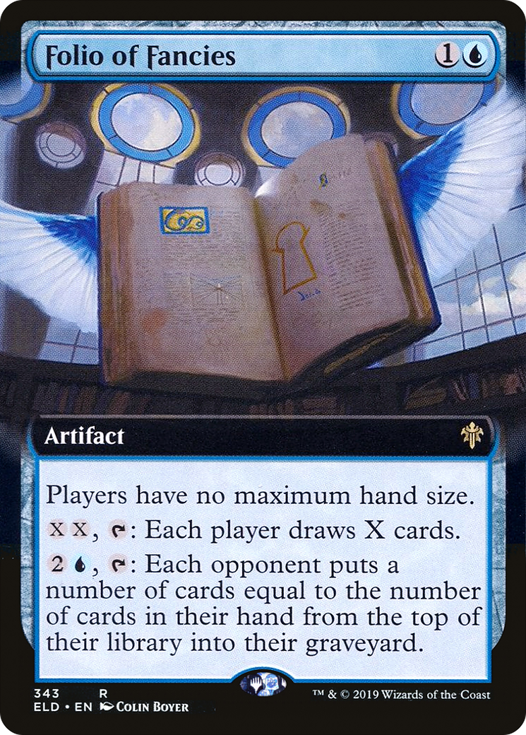 Folio of Fancies (ELD-343) [Throne of Eldraine]: (Extended Art) Foil