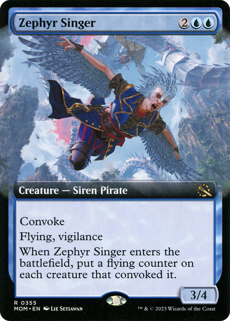 Zephyr Singer (MOM-355) [March of the Machine]: (Extended Art)