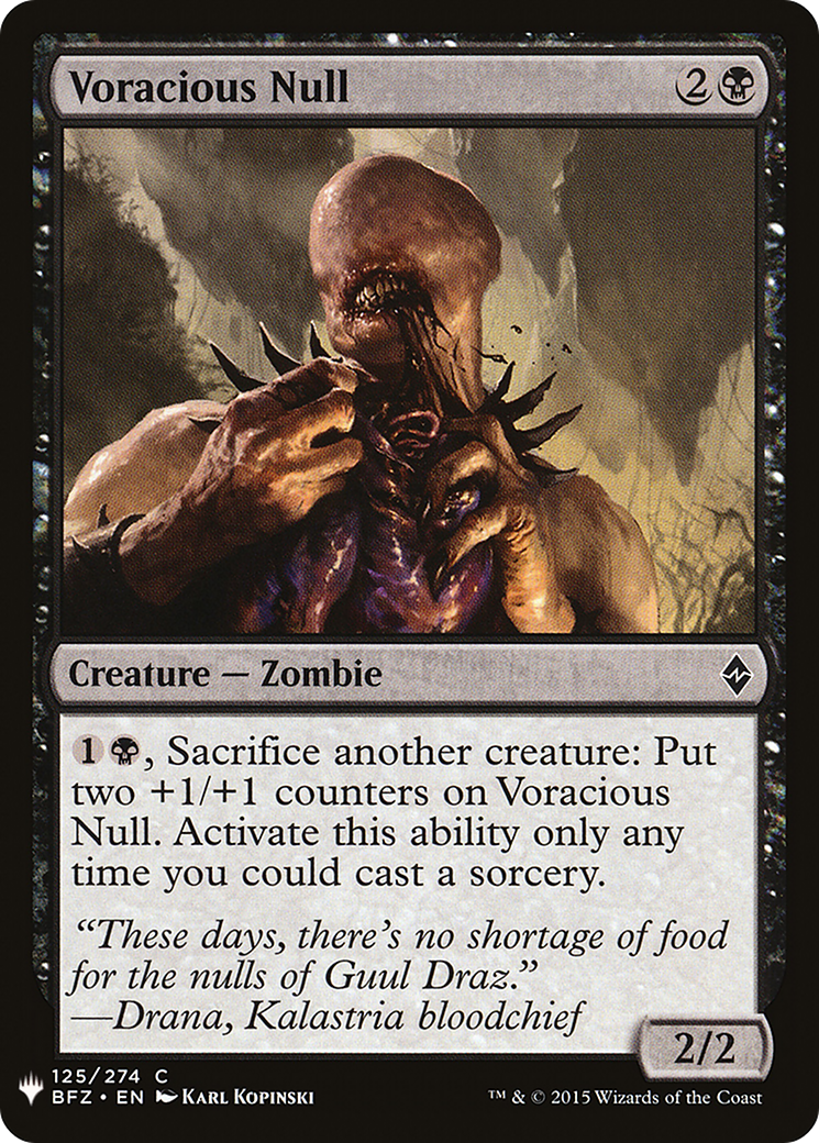 Voracious Null (LIST-BFZ-125) [The List]