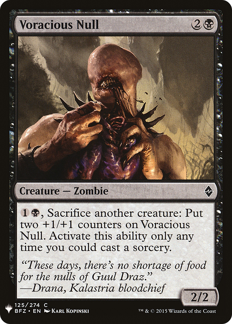 Voracious Null (LIST-BFZ-125) [The List]
