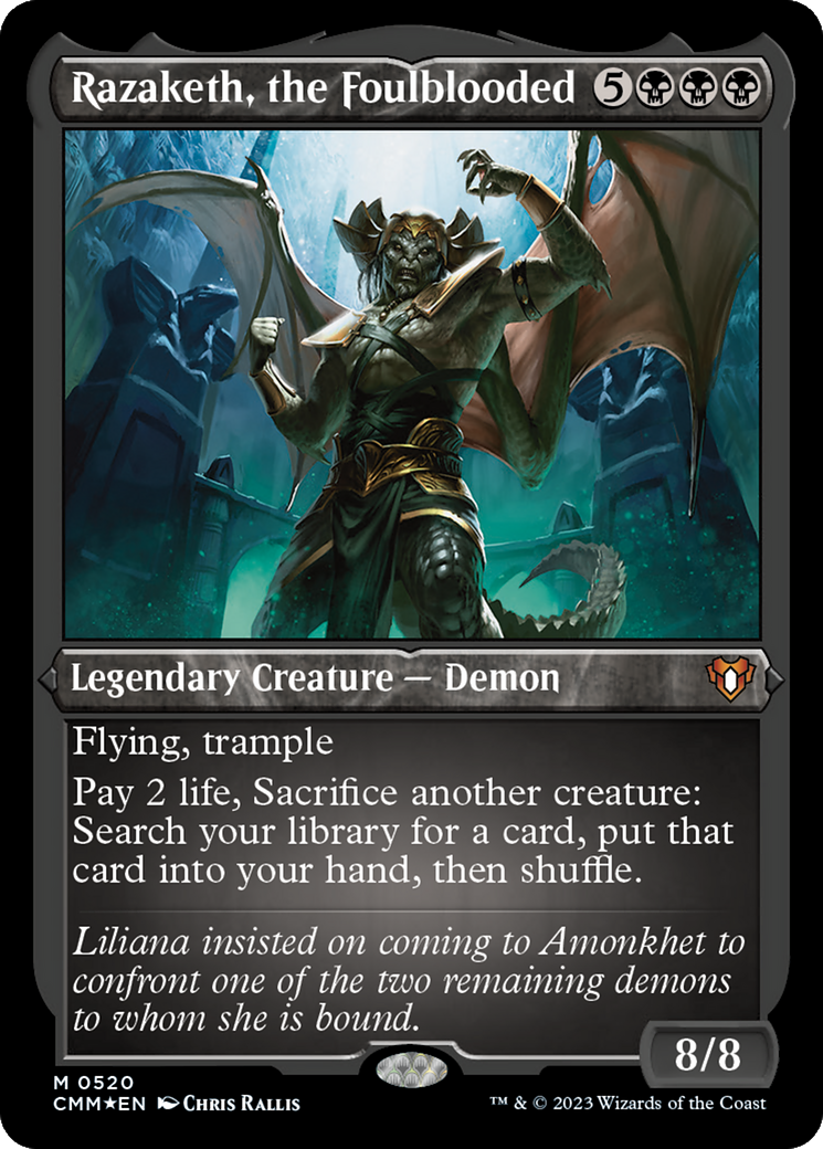 Razaketh, the Foulblooded (CMM-520) [Commander Masters] Etched Foil
