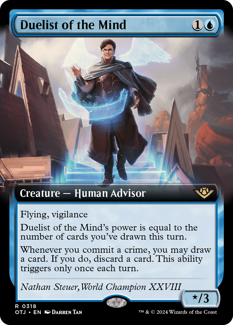 Duelist of the Mind (OTJ-318) [Outlaws of Thunder Junction]: (Extended Art)