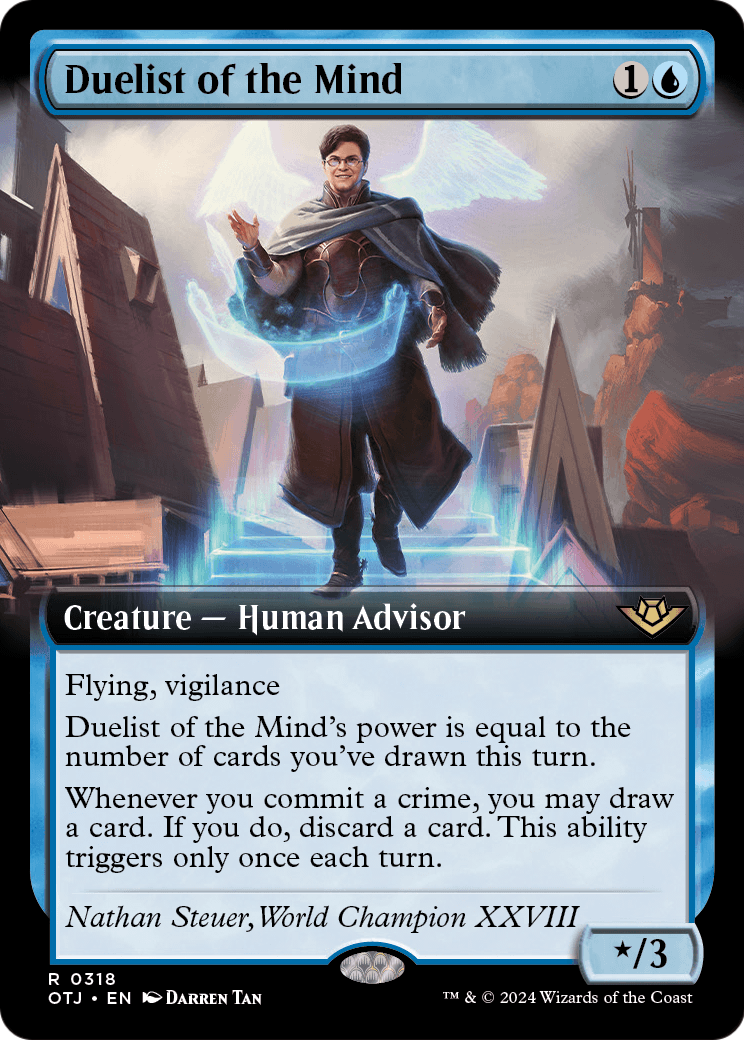 Duelist of the Mind (Extended Art) (OTJ-318) [Outlaws of Thunder Junction] Foil
