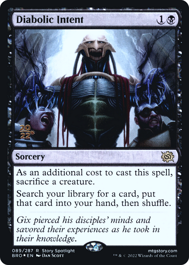 Diabolic Intent (PRE-089) [The Brothers' War Promos] Foil