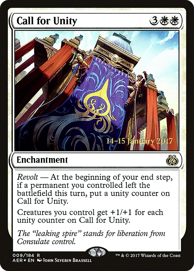 Call for Unity (PRE-09S) [Aether Revolt Promos] Foil