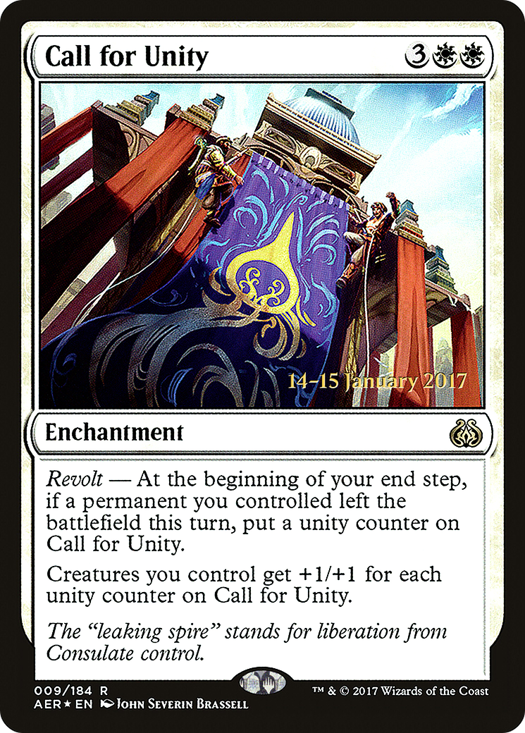 Call for Unity (PRE-09S) [Aether Revolt Promos] Foil