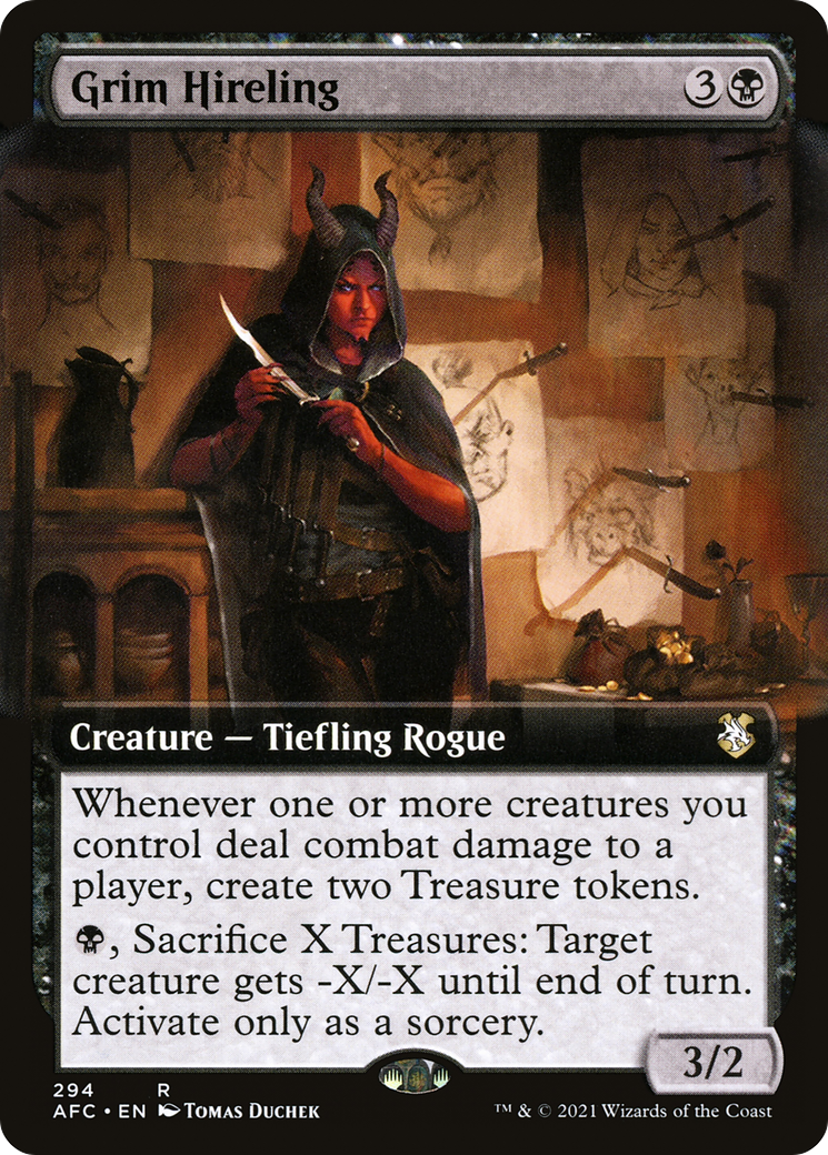 Grim Hireling (Extended Art) (AFC-294) [Forgotten Realms Commander]