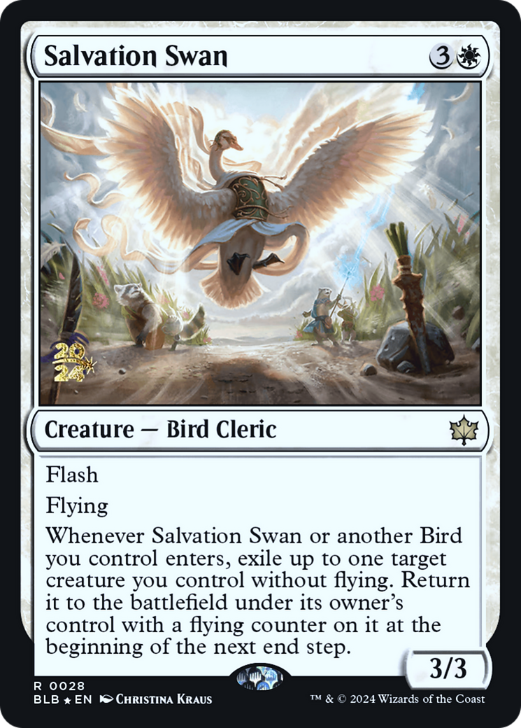 Salvation Swan (PRE-28S) [Bloomburrow Promos] Foil