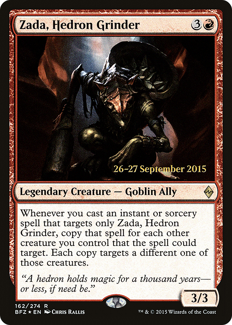 Zada, Hedron Grinder (PRE-162S) [Battle for Zendikar Promos] Foil