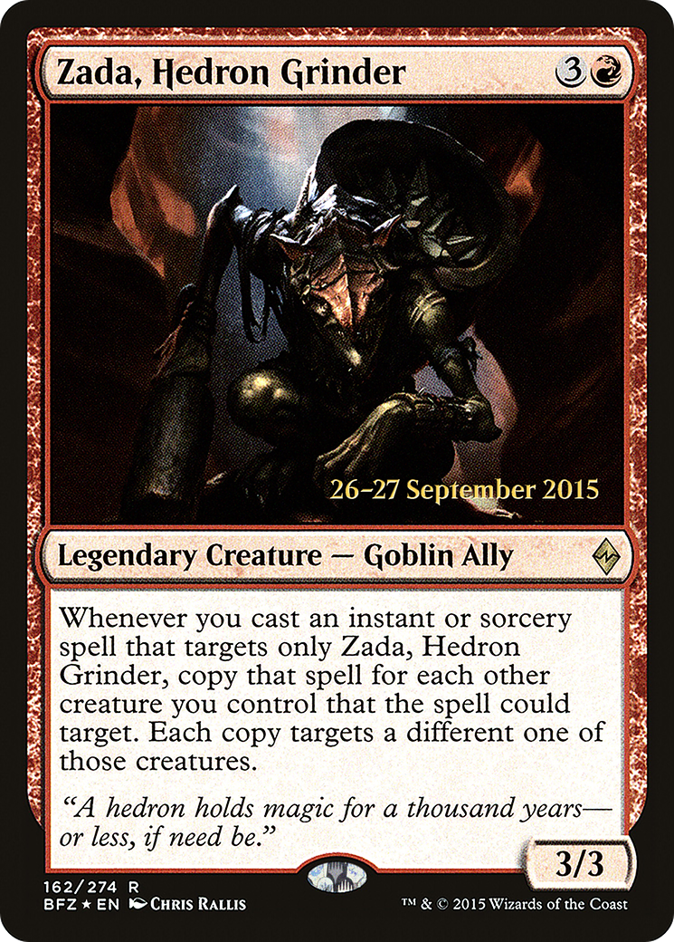Zada, Hedron Grinder (PRE-162S) [Battle for Zendikar Promos] Foil