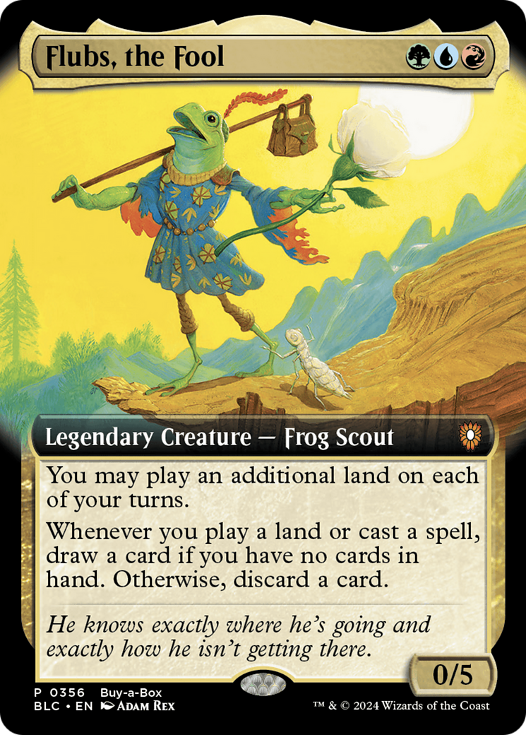 Flubs, the Fool (BABP-356) [Bloomburrow Commander]: (Extended Art) Foil