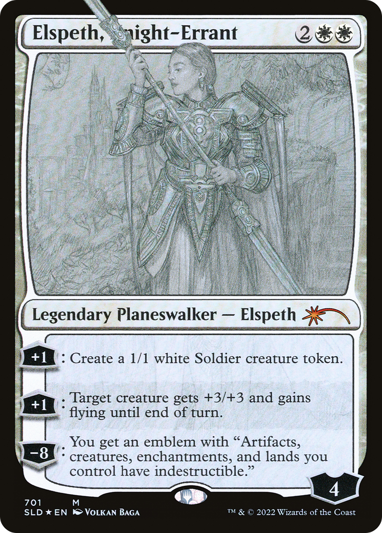 Elspeth, Knight-Errant (Sketch Showcase) (SLD-701) [Secret Lair Drop] Foil